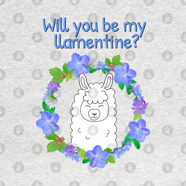 Will you be my llamentine? Cute llama valentines day by Purrfect